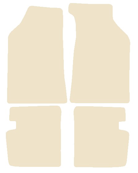 Lancia Delta 1979-1984 Beige Luxury Velour Tailored Car Mats NV HITECH