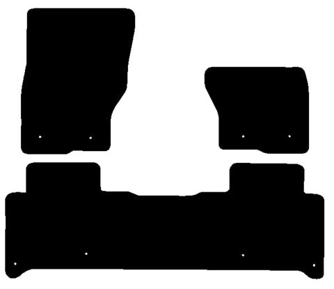Land Rover Discovery 5 2017 onwards Black Luxury Velour Tailored Car Mats NV HITECH