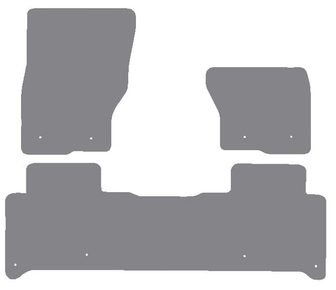 Land Rover Discovery 5 2017 onwards Grey Premium Carpet Tailored Car Mats NV HITECH