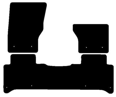 Land Rover Range Rover Sport L494 (One Piece Rear) 2013-2022 Black Luxury Velour Tailored Car Mats NV HITECH