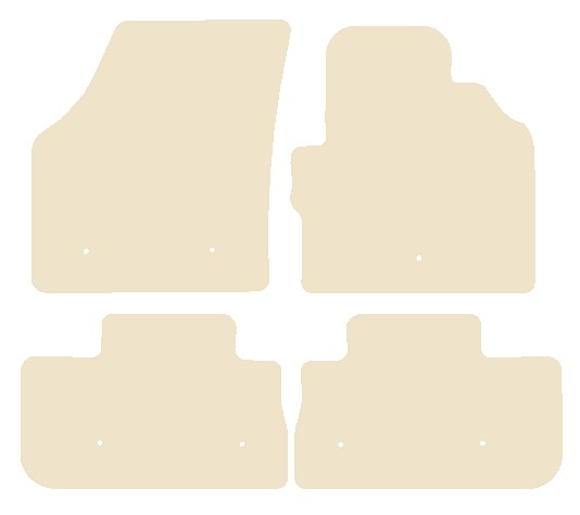 Land Rover Freelander 2 Facelift (Eyelets On All 4 Mats) 2013 onwards Beige Luxury Velour Tailored Car Mats NV HITECH
