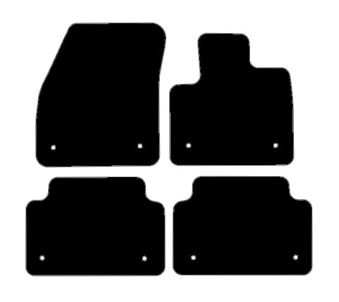 Land Rover Range Rover Evoque L551 Automatic 2018 onwards Black Luxury Velour Tailored Car Mats NV HITECH