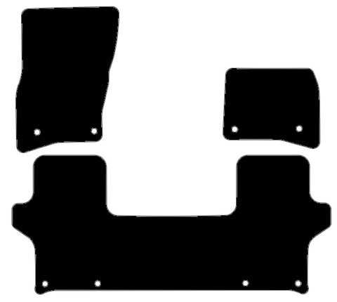 Land Rover Defender L663 90 3Dr 2020 onwards Black Luxury Velour Tailored Car Mats NV HITECH