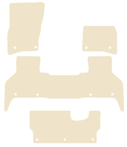 Land Rover Defender L663 130 8 Seater 2020 onwards Beige Luxury Velour Tailored Car Mats NV HITECH