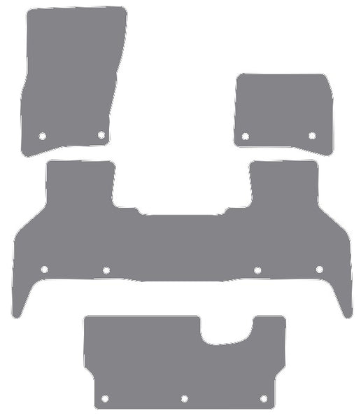 Land Rover Defender L663 130 8 Seater 2020 onwards Grey Premium Carpet Tailored Car Mats NV HITECH