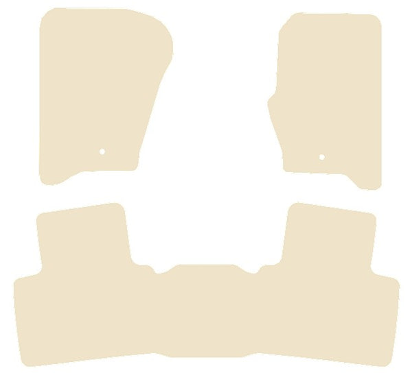 Land Rover Range Rover Sport (One Piece Rear) 2005-2013 Beige Luxury Velour Tailored Carpet Car Mats NV HITECH