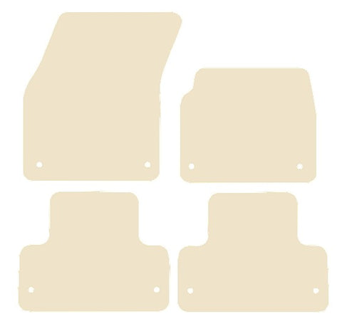 Land Rover Range Rover Evoque L538 (Rear Holes 7cm Bottom) 2013-2018 Beige Luxury Velour Tailored Carpet Car Mats NV HITECH