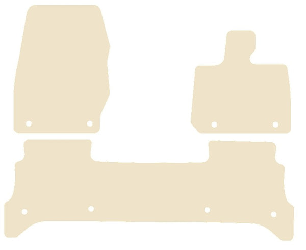Land Rover Range Rover L460 SWB 3 Pce 2022 onwards Beige Luxury Velour Tailored Carpet Car Mats NV HITECH
