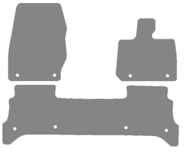 Land Rover Range Rover L460 SWB 3 Pce 2022 onwards Grey Luxury Velour Tailored Carpet Car Mats NV HITECH
