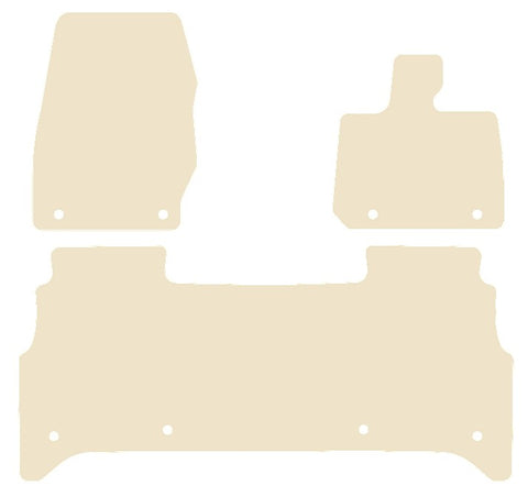 Land Rover Range Rover L460 LWB 3 Pce 2022 onwards Beige Luxury Velour Tailored Carpet Car Mats NV HITECH