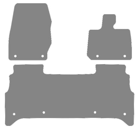 Land Rover Range Rover L460 LWB 3 Pce 2022 onwards Grey Luxury Velour Tailored Carpet Car Mats NV HITECH