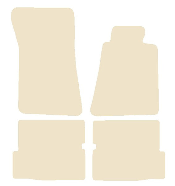 Mercedes SL (R107) 2 Seater 1972-1989 Beige Luxury Velour Tailored Car Mats NV HITECH