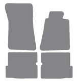 Mercedes SL (R107) 2 Seater 1972-1989 Grey Premium Carpet Tailored Car Mats NV HITECH