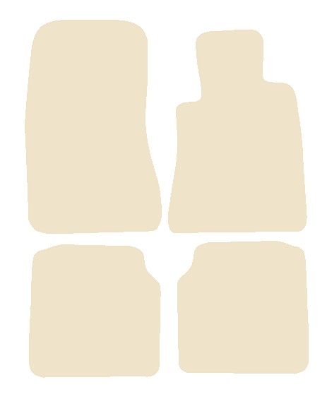 Mercedes S Class (W140) Saloon LWB 1991-1999 Beige Luxury Velour Tailored Car Mats NV HITECH