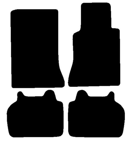 Mercedes E Class (W124) Saloon / Estate 1984-1996 Black Luxury Velour Tailored Car Mats NV HITECH