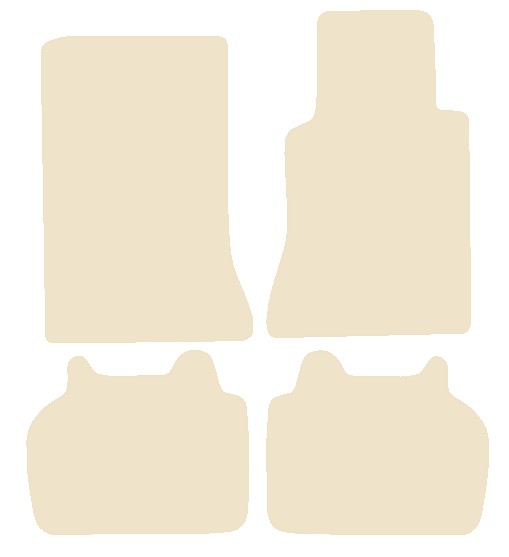 Mercedes E Class (W124) Saloon / Estate 1984-1996 Beige Luxury Velour Tailored Car Mats NV HITECH