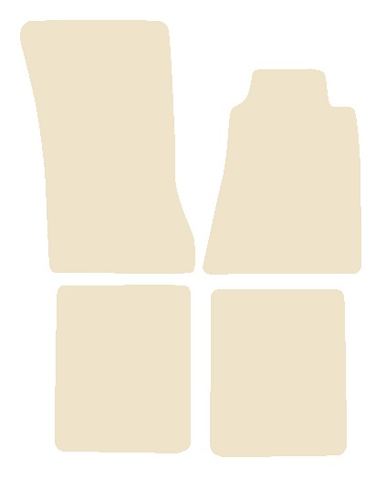 Mercedes SL (W107) 2 Seater 1983-1989 Beige Luxury Velour Tailored Car Mats NV HITECH
