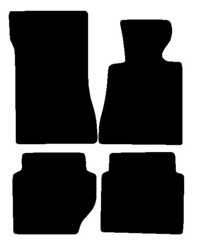 Mercedes E Class (W123) Saloon / Estate SWB 1975-1985 Black Luxury Velour Tailored Car Mats NV HITECH