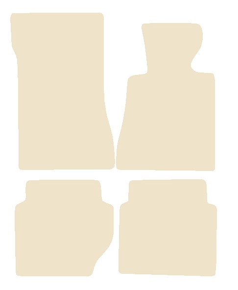 Mercedes E Class (W123) Saloon / Estate SWB 1975-1985 Beige Luxury Velour Tailored Car Mats NV HITECH