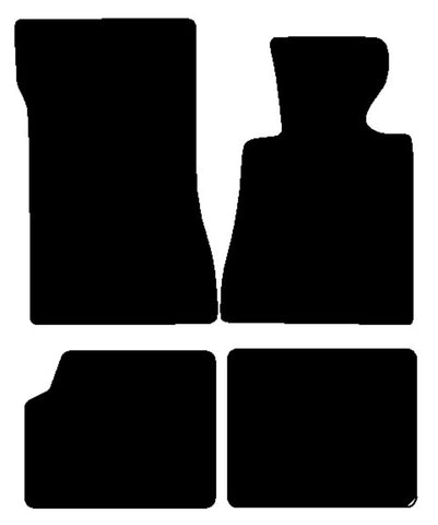 Mercedes E Class (W123) Saloon LWB 1975-1985 Black Luxury Velour Tailored Car Mats NV HITECH