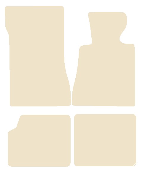 Mercedes E Class (W123) Saloon LWB 1975-1985 Beige Luxury Velour Tailored Car Mats NV HITECH