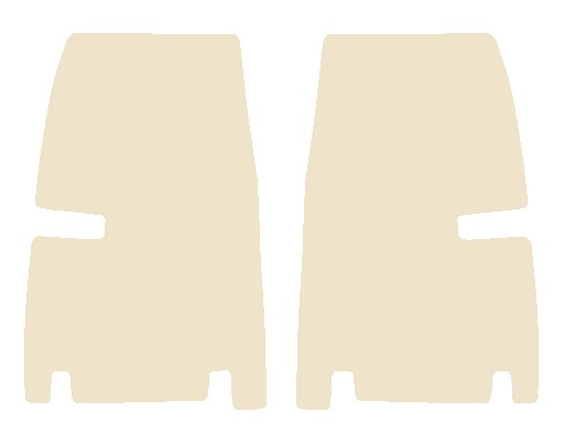 MG MGA 1955-1962 Beige Luxury Velour Tailored Car Mats NV HITECH