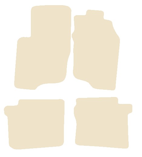 Mitsubishi Colt Spacestar 1999-2004 Beige Luxury Velour Tailored Car Mats NV HITECH