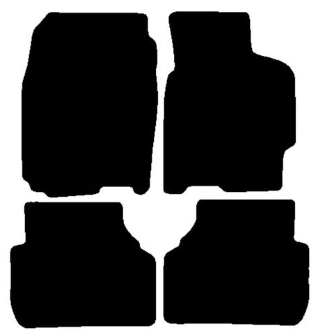 Mazda Premacy 1999-2001 Black Luxury Velour Tailored Car Mats NV HITECH