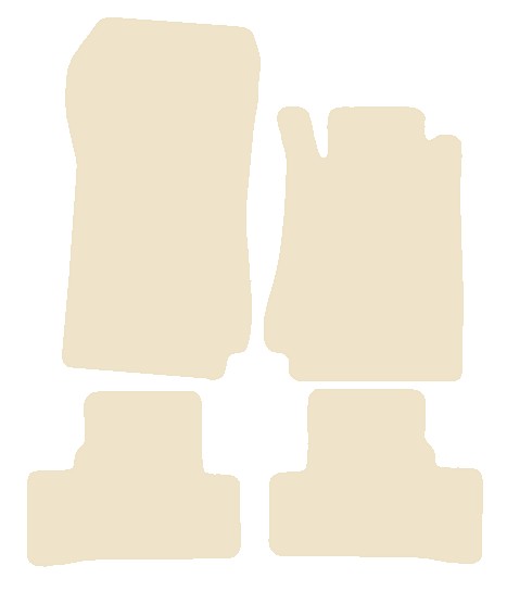 Mercedes CLK (C208) Convertible 1997-2003 Beige Luxury Velour Tailored Car Mats NV HITECH