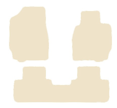 Mazda Tribute 2001-2006 Beige Luxury Velour Tailored Car Mats NV HITECH