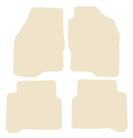 Mitsubishi Galant 2000-2003 Beige Luxury Velour Tailored Car Mats NV HITECH