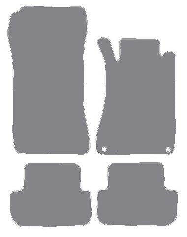 Mercedes CLK (W209) Convertible / Coupe 2003-2009 Grey Premium Carpet Tailored Car Mats NV HITECH