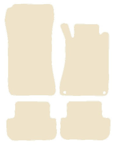 Mercedes CLK (W209) Convertible / Coupe 2003-2009 Beige Luxury Velour Tailored Car Mats NV HITECH