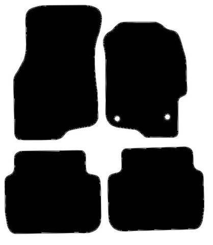 MG ZS Saloon 2001-2005 Black Premium Carpet Tailored Car Mats NV HITECH