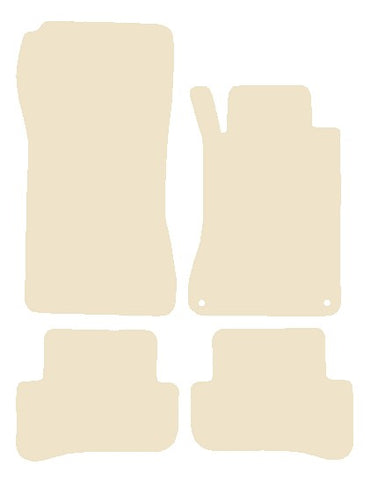 Mercedes C Class (W203) Saloon / Estate 2000-2006 Beige Luxury Velour Tailored Car Mats NV HITECH