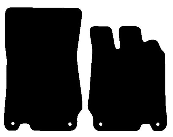 Mercedes SL (R230) 2 Seater 2001-2012 Black Premium Carpet Tailored Car Mats NV HITECH