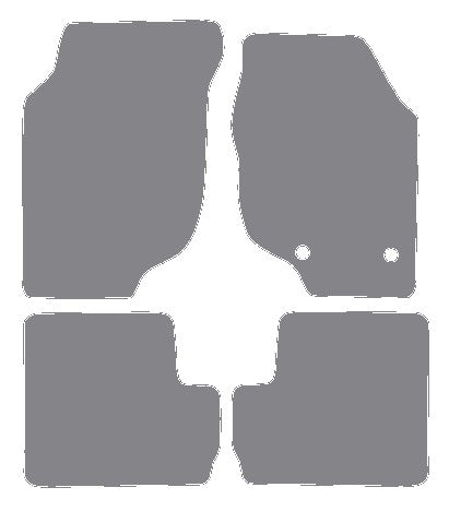 MG ZR 2001-2004 Grey Premium Carpet Tailored Car Mats NV HITECH