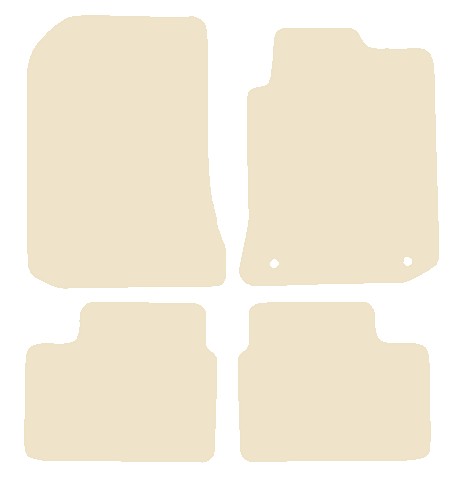 MG ZT / ZT-T 2001-2005 Beige Luxury Velour Tailored Car Mats NV HITECH
