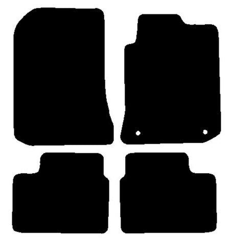 MG ZT / ZT-T 2001-2005 Black Luxury Velour Tailored Car Mats NV HITECH