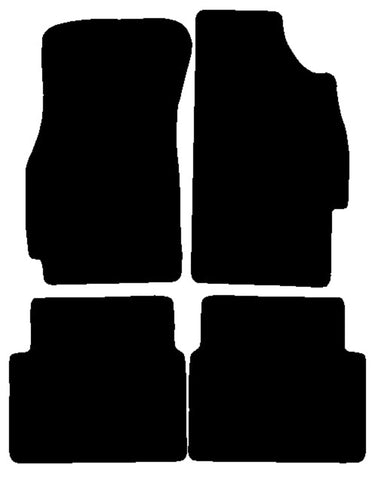 MG ZS Hatchback 2001-2005 Black Premium Carpet Tailored Car Mats NV HITECH