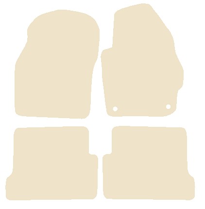 Mazda 3 2004-2009 Beige Luxury Velour Tailored Car Mats NV HITECH