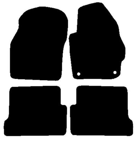 Mazda 3 2004-2009 Black Luxury Velour Tailored Car Mats NV HITECH