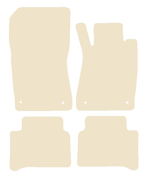 Mercedes E Class (W211) Saloon / Estate 2002-2009 Beige Luxury Velour Tailored Car Mats NV HITECH