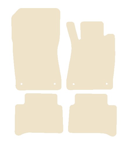 Mercedes CLS (W219) 2005-2010 Beige Luxury Velour Tailored Car Mats NV HITECH