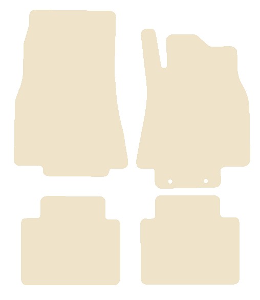 Mercedes B Class (W245) 2005-2011 Beige Luxury Velour Tailored Car Mats NV HITECH