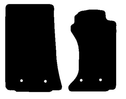 Mazda MX5 (Mk3) OVAL FIXINGS 2005-2007 Black Luxury Velour Tailored Car Mats NV HITECH