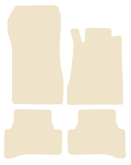 Mercedes CLK (W208) Coupe 1997-2002 Beige Luxury Velour Tailored Car Mats NV HITECH