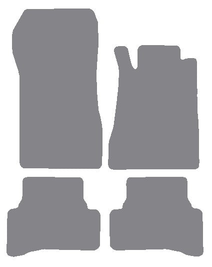 Mercedes CLK (W208) Coupe 1997-2002 Grey Premium Carpet Tailored Car Mats NV HITECH
