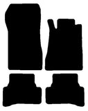 Mercedes CLK (W208) Coupe 1997-2002 Black Premium Carpet Tailored Car Mats NV HITECH