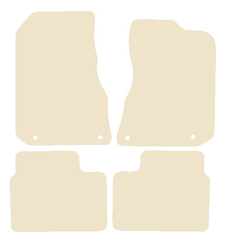 MG ZT V8 With Twist Head Fixings 2001-2005 Beige Luxury Velour Tailored Car Mats NV HITECH